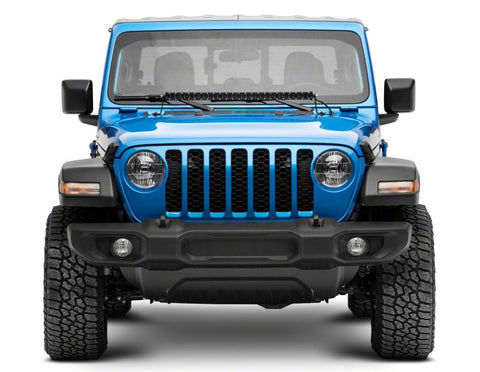 Raxiom 18-23 Jeep Wrangler JL Axial Series 30-In Single Row LED Light Bar w/ Hood Mounting Brackets - J139110