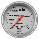 AutoMeter Gauge Oil Temp 2-5/8in. 140-280 Deg. F 8ft. Liquid Filled Mech Ultra-Lite - 4641