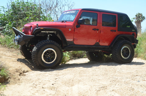 DV8 Offroad 07-18 Jeep Wrangler JK 2 Piece Fast Back Hard Top 4 Door - Black (DS Only) - HT07FB42