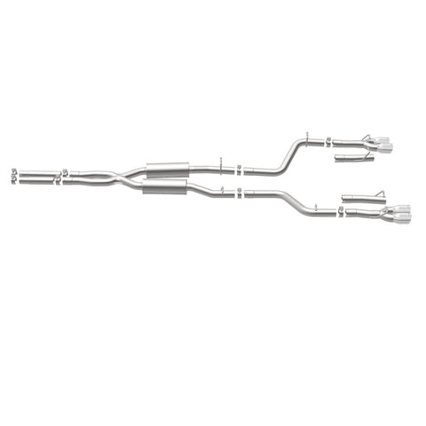 MagnaFlow Cat-Back, SS, 2.5in, Quad Split Rear 3.5in Tip 2015 Dodge Challenger 3.6L V6 - 19217
