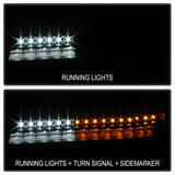 xTune GMC Sierra 99-06 /Yukon 00-06 Headlights & LED Bumper Lights - Black HD-JH-GS99-LED-SET-BK - 9037399