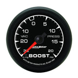 Autometer ES 52.4mm 30 In. HG/20 PSI Vacuum/Boost Gauge - 5907