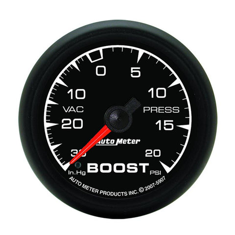 Autometer ES 52.4mm 30 In. HG/20 PSI Vacuum/Boost Gauge - 5907