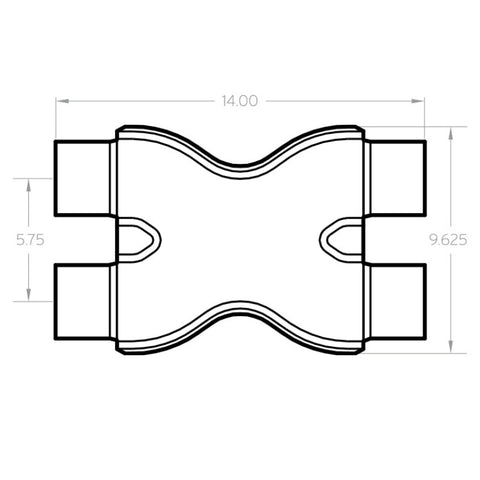 MagnaFlow Smooth Trans X 3/3 X 14 SS - 10792