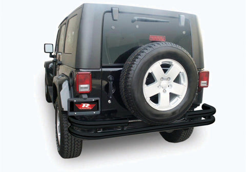 Rampage 2007-2018 Jeep Wrangler(JK) Double Tube Rear Bumper - Black - 88648