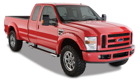 Bushwacker 08-10 Ford F-250 Super Duty Styleside Pocket Style Flares 4pc 81.0/96.0in Bed - Black - 20917-02