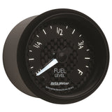 Autometer GT Series 52mm Full Sweep Electronic 0-280 ohm Fuel Level Programmable Empty-Full Range - 8010