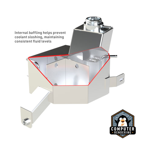 Mishimoto 13-2018 Ram 6.7L Cummins Aluminum Degas Tank - Natural - MMRT-RAM-13N