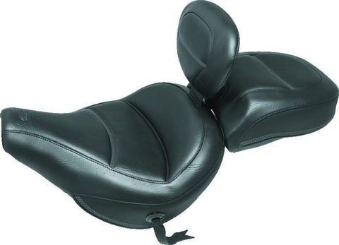 Mustang 08-21 Harley Electra Glide,Rd Glide,Rd King Tripper Fastback 1PC Seat w/Diam Stitch - Black - 75269