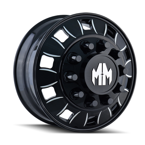 Mayhem 8180 BigRig 24.5x8.25 / 10x285.75 BP / 168mm Offset / 220.1mm Hub Inner Black Wheel - 8180-245810BI