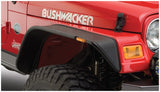 Bushwacker 97-06 Jeep Wrangler Flat Style Flares 4pc - Black - 10920-07