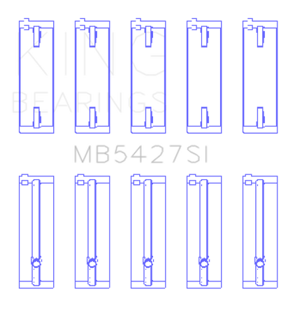 King Engine Bearings Honda L13A4/L15A (Size +0.75mm) Main Bearing Set - MB5427SI0.75