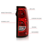 ANZO 2004-2007 Chevy Silverado Taillight Red/Clear Lens w/Black Trim (OE Replacement) - 311302