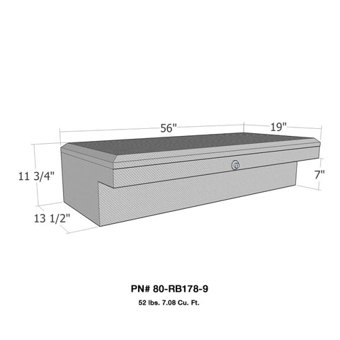 Westin/Brute Low Profil LoSider Side Rail 56in Box - Aluminum - 80-RB178-9