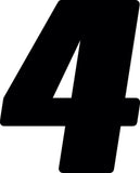 Hardline Dirt Digits 3pk 4 in. - High Gloss Number 4 - Black - DD43B-4