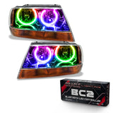 Oracle 99-04 Jeep Grand Cherokee SMD HL - Black - ColorSHIFT w/ BC1 Controller - 7167-335