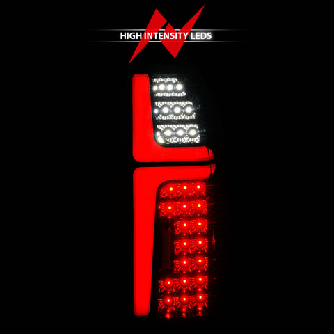 ANZO 15-20 Chevrolet Tahoe Sequential LED Tube Taillights Black - 311468