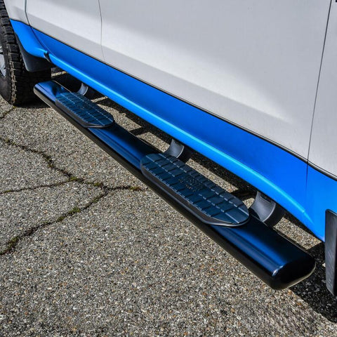 Westin 19-21 Chevrolet Silverado Crew Cab PRO TRAXX 6 Oval Nerf Step Bars - Black - 21-64135