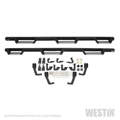 Westin/HDX 07-19 Chevrolet Silverado 2500 8ft Drop Wheel to Wheel Nerf Step Bars - Textured Black - 56-5345852