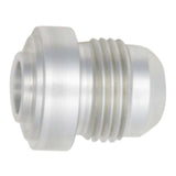 DeatschWerks 8AN Male Flare with Aluminum Weld On Fitting - Anodized Raw Aluminum - 6-02-0748