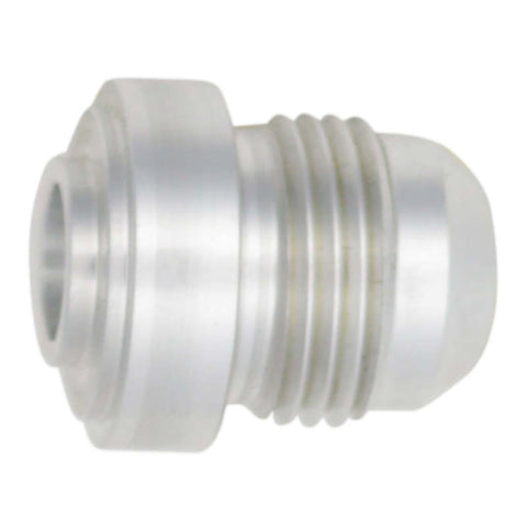 DeatschWerks 8AN Male Flare with Aluminum Weld On Fitting - Anodized Raw Aluminum - 6-02-0748