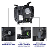 Form Lighting 2014+ GMC Sierra 1500/2500/3500 LED Projector Headlights Amber DRL (Pair) - FL0023