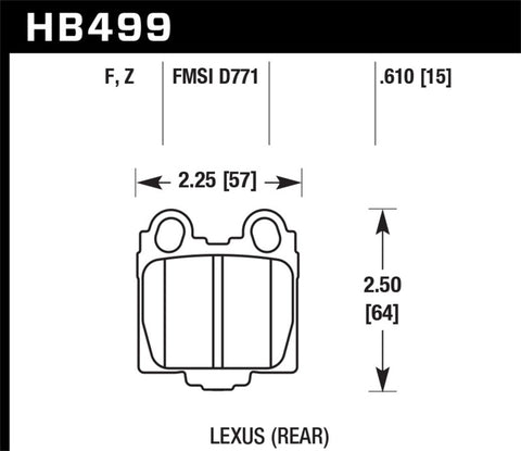 Hawk Performance Ceramic Street Brake Pads - HB499Z.610