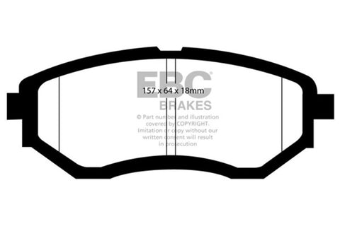 EBC 16-21 Subaru WRX 2.0T (Excl 2022+ Models) Redstuff Front Brake Pads - DP31583C