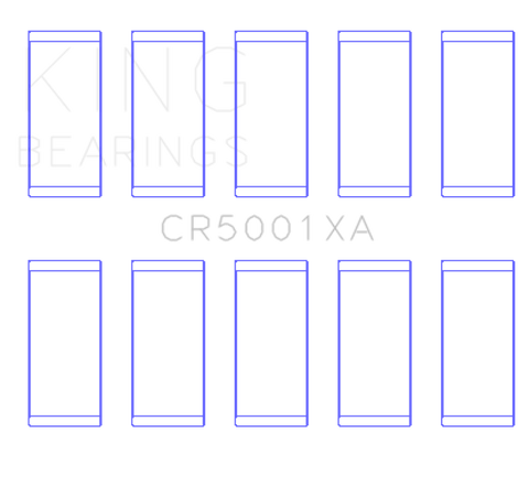King Engine Bearings Ford Duratorq Safa/3.2 Tdci (Size +0.50mm) Connecting Rod Bearing Set - CR5001XA0.5