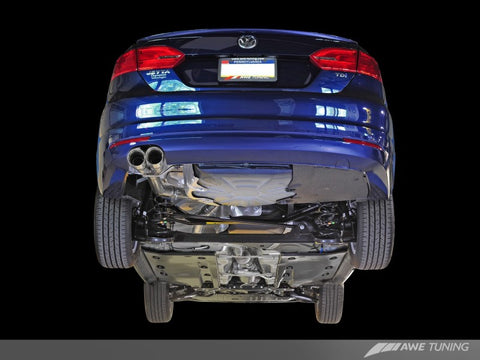 AWE Tuning MK6 Jetta TDI Touring Edition Exhaust - Silver Tips - 3015-22030