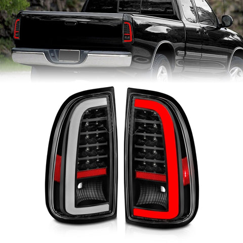 ANZO 00-06 Toyota Tundra LED Taillights w/ Light Bar Black Housing Clear Lens - 311411