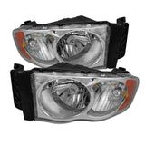 xTune Dodge Ram 1500 02-05 Amber Crystal Headlights Chrome HD-JH-DR02-AM-C - 5064486