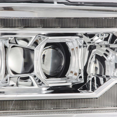 AlphaRex 09-18 Dodge Ram 2500 LUXX LED Proj Headlights Plank Style Chrm w/Activ Light/Seq Signal/DRL - 880559