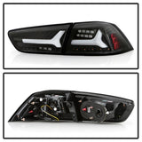 Spyder Mitsubishi Lancer/Evolution X 08-14 V2 LED Tail Lights - Black ALT-YD-ML08V2-SEQ-BK - 5088130