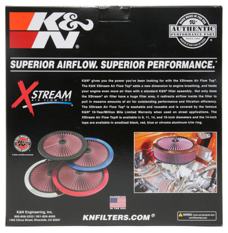 K&N X-Stream Top Round Lid 9 inch Outside Diameter - 66-0901