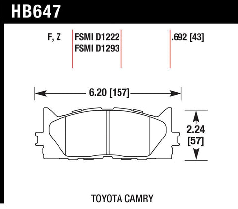 Hawk Performance Ceramic Street Brake Pads - HB647Z.692