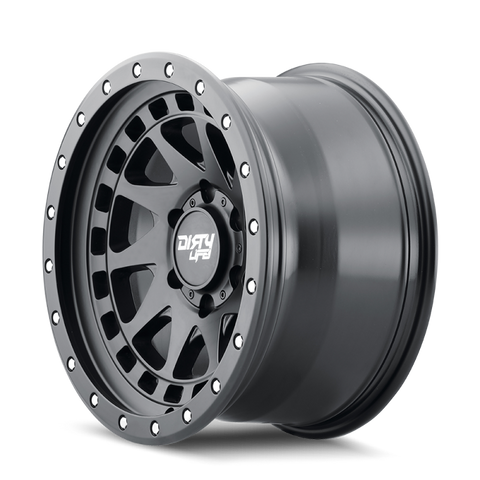Dirty Life 9311 Enigma Pro 17x9/5x127 BP/-12mm Offset/71.5mm Hub Matte Black Wheel - Beadlock - 9311-7973MB12