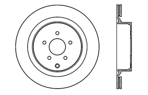 StopTech 09 Infiniti FX50 SportStop Slotted & Drilled Rear Left Rotor - 127.42105L