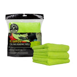 Chemical Guys El Gordo Thick Microfiber Towel - 16.5in x 16.5in - Green - 3 Pack - MIC32303