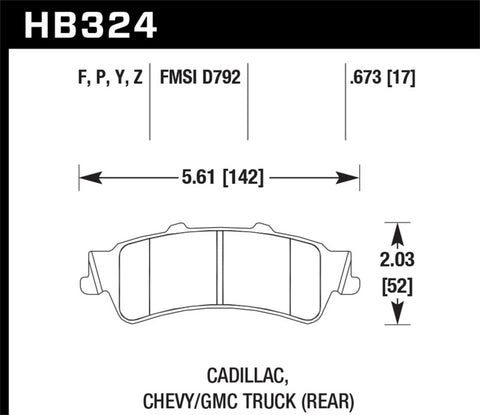 Hawk LTS Street Brake Pads - HB324Y.673