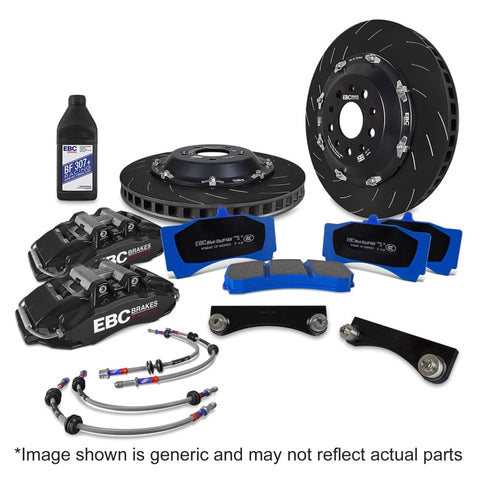 EBC Racing 2019+ BMW M235i (F44) Black 6 Piston Apollo Calipers 355mm Rotors Front Big Brake Kit - BBK039BLK-1