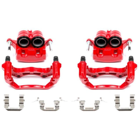 Power Stop 05-07 Infiniti G35 Front Red Calipers w/Brackets - Pair - S2870A