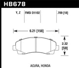 Hawk 2006-11 Honda Ridgeline Street Performance Ceramic Front Brake Pads - HB678Z.709
