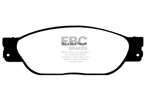 EBC 03-06 Jaguar XJ8 4.2 VP Yellowstuff Front Brake Pads - DP41220/2R