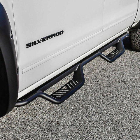 Westin 14-18 Chevrolet Silverado/GMC Sierra Crew Cab Outlaw Nerf Step Bars (Excl. Diesel) -Text. Blk - 20-13725