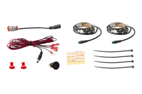 Diode Dynamics RGBW Footwell Strip Kit 2pc Multicolor - DD0438