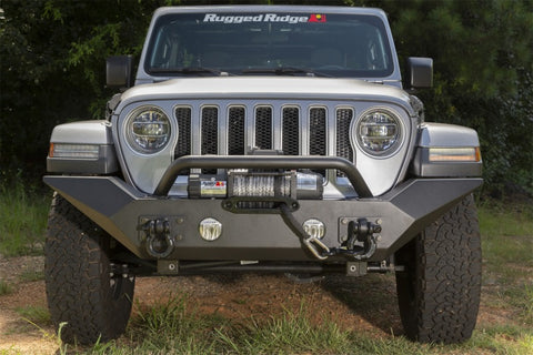 Rugged Ridge Spartan Front Bumper HCE W/Overrider 18-20 Jeep Wrangler JL/JT - 11548.41