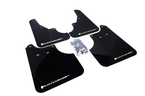 Rally Armor 09-13 Subaru Forester Black UR Mud Flap w/ White Logo - MF11-UR-BLK/WH
