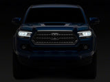 Raxiom 16-23 Toyota Tacoma w/ Factory Halogen DRL LED Headlights- Blk Housing (Clear Lens) - TT8291