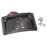 Letric Lighting 04-13 Sportster Perfect Plate Light Black Curved License Plate Frame - LLC-CPPL-B2